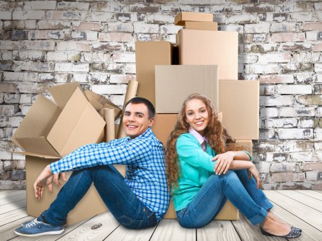 Office and household items being safely prepared for transport
