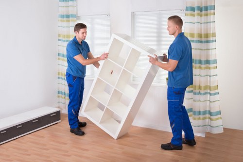 Loading furniture and boxes into a removal van for a Norwood Green move